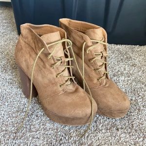 Tan booties